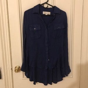 Navy waffle Shirt/tunic